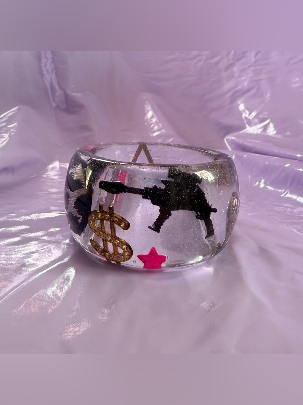 Scene junk resin bangle